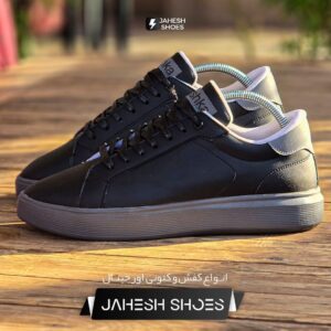 ونس برشکا PU مشکی طوسی-کد 387