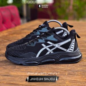 خرید کتونی اصل ASICS TLS مشکی سفید-کد 492