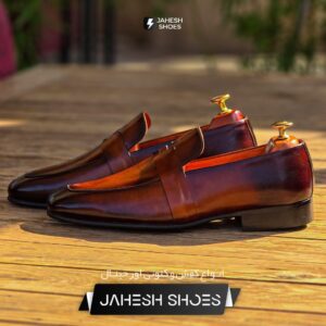 کالج چرم HERMES عسلی -کد 27