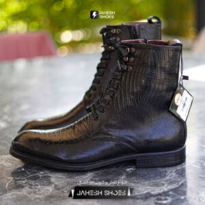 نیم بوت ORO طرحدار مشکی-کد 278