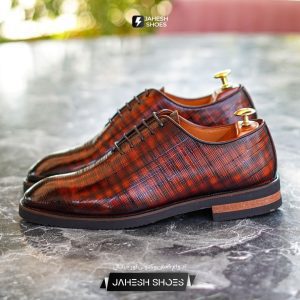 چرم کلاسیک دستدوز عسلی-کد 617